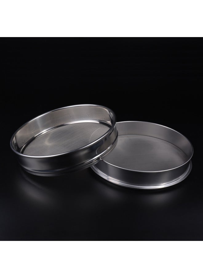 Stainless Steel Standard Sample Sieve Cat Litter Sieve 304 Laboratory Medicine Powder Sieve Household Soybean Milk Filter Rice Flour Sieve-Specifications:Frame Stainless Steel Screen 304-Color:30cm(10-200 Mesh Message) - Image 4