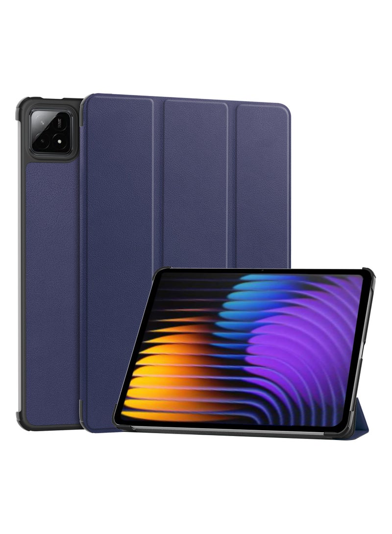 حافظة جلدية مقاومة للصدمات لجهاز Xiaomi Pad 7 مقاس 11.2 بوصة 2024 أزرق - Image 1