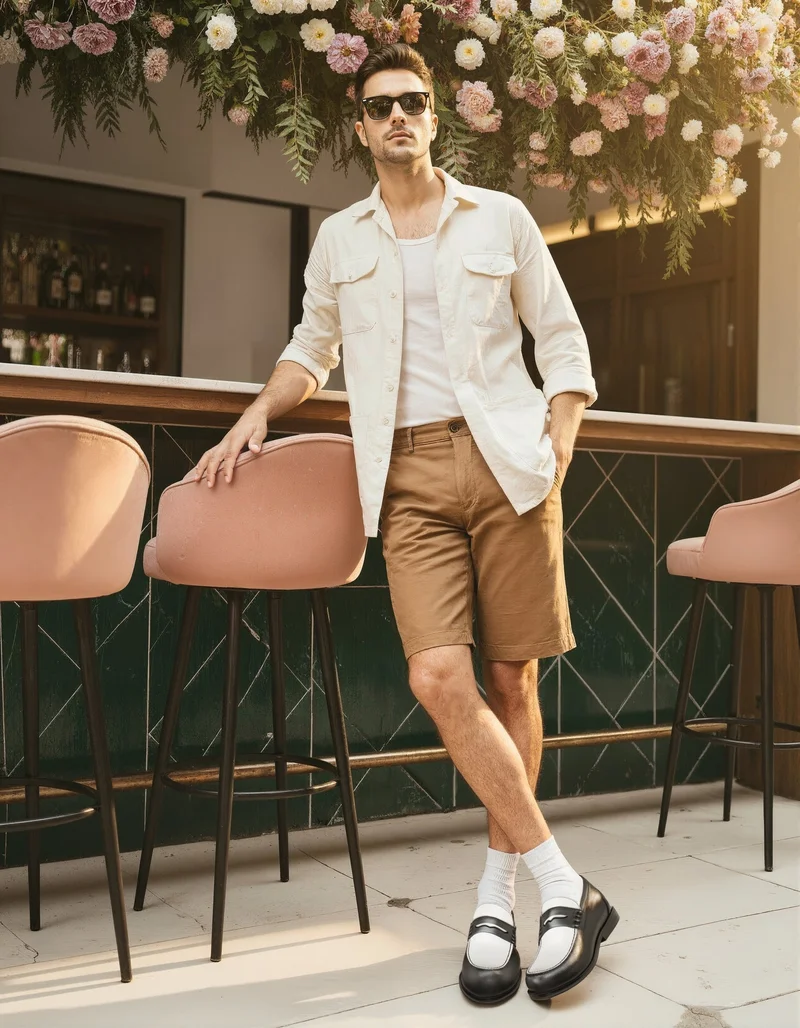 ستيف مادن Steve madden abbell men's black/white loafers