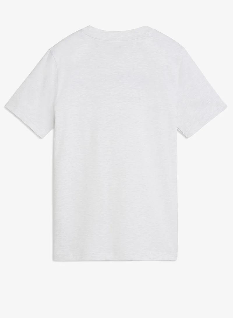 Puma White Glow Heather Youth Class Graphic T-Shirt  | Best Price UAE