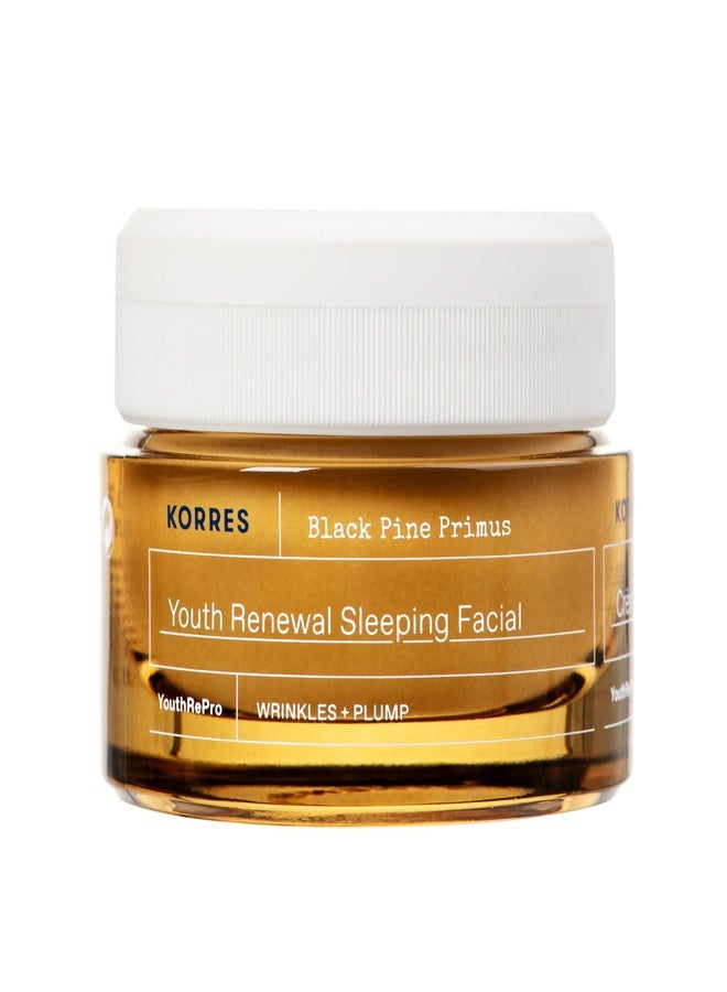 KORRES Black Pine Primus Youth Renewal Sleeping Facial, Overnight Wrinkle Cream with Collagen, Firming Night Cream, Skin Care for Women & Men, Moisturizer for Fine Lines & Wrinkles, Vegan, 1.35 Fl Oz - Image 1