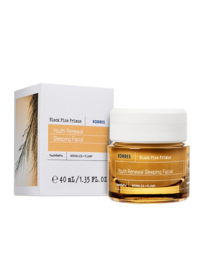 KORRES Black Pine Primus Youth Renewal Sleeping Facial, Overnight Wrinkle Cream with Collagen, Firming Night Cream, Skin Care for Women & Men, Moisturizer for Fine Lines & Wrinkles, Vegan, 1.35 Fl Oz - Image 2
