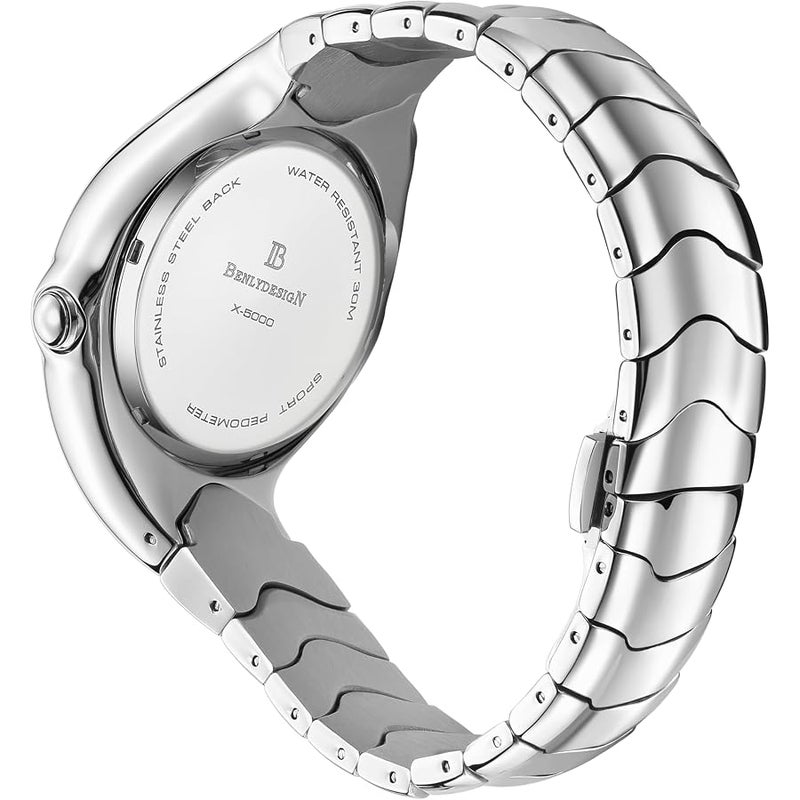 BENLYDESIGN Unique Metal Wristwatch, Y2K Men's Quartz Watches, Futuristic Watch,Stainless Steel Strap (Black) - Image 2