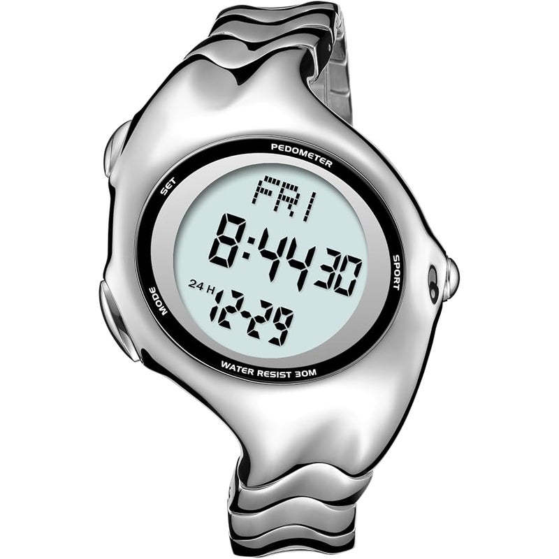 BENLYDESIGN Unique Metal Wristwatch, Y2K Men's Quartz Watches, Futuristic Watch,Stainless Steel Strap (Black) - Image 1
