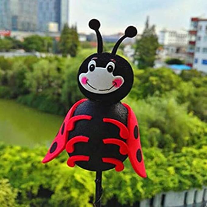 rayihni Car Antenna Topper Ball, Ladybug Aerial Topper Antenna Ball Truck Suv Pen Decoration - Image 3