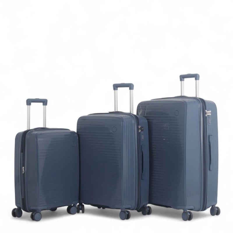 Aviator Luxury Complete Luggage Set - 3 Pieces in Shatterproof Polypropylene (Large Sizes and Superior Features) - Image 1