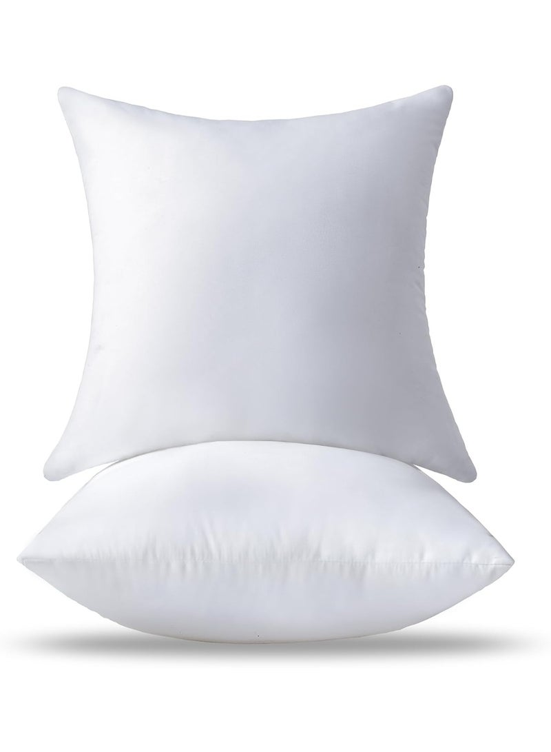Cushion filling set of 2 pieces, 20 inches x 20 inches (50 cm x 50 cm), high-quality soft and fluffy 20 inch large sofa decorative white square bedding cushion filling, suitable for living room sofa bed cushion - Image 2