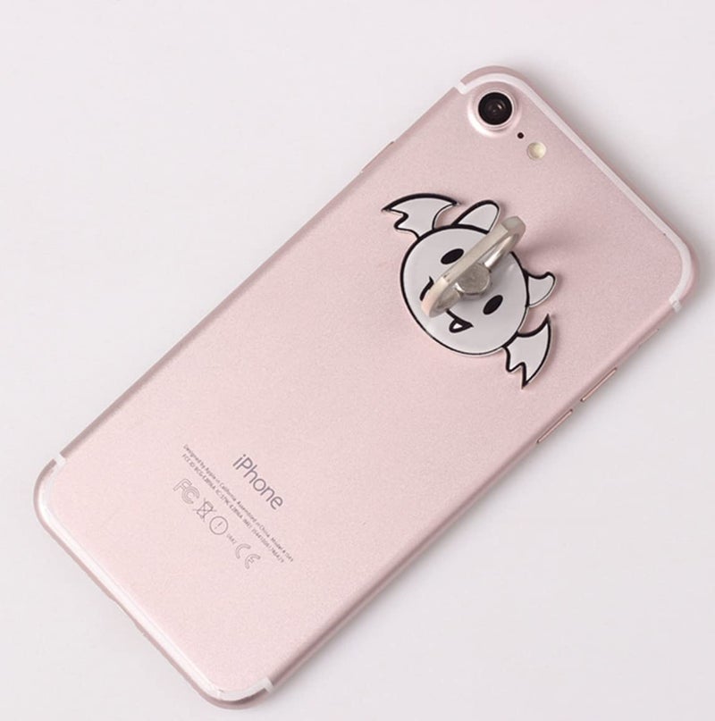Cute Shape Phone Ring 360 Degree Rotating Ring Grip Anti Drop Finger Holder for iPhone iPad and All Mobile Phones (1 Piece, Bat)