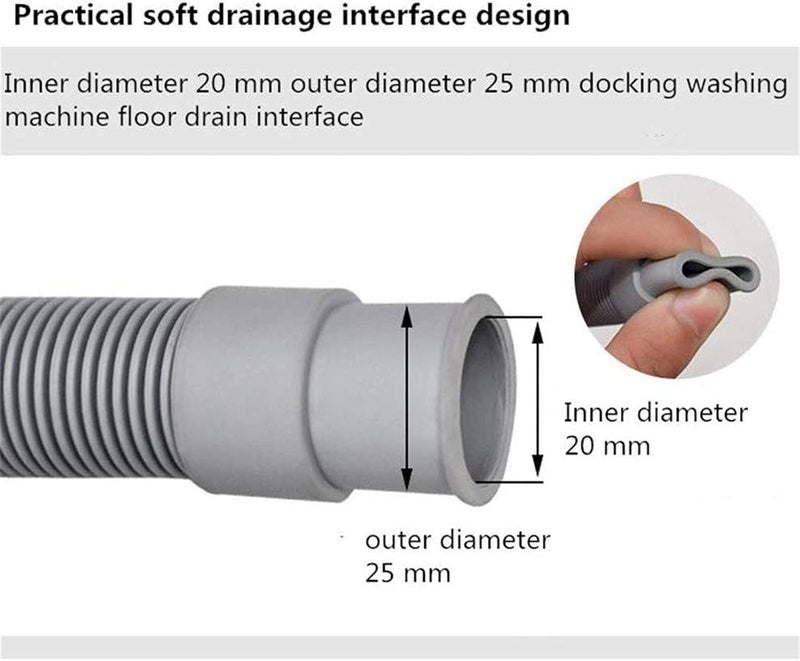 Atack-B Washing Machine Drain Hose, Suitable for 20-32mm Interface Drum Washing Machine General Drain Hose, with Hose Clamp and Adapter (3m) - Image 3