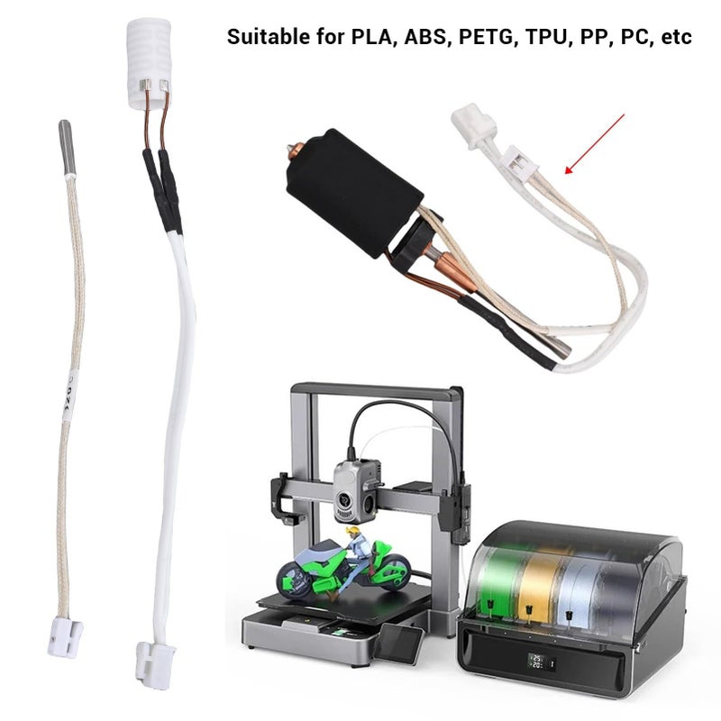 سيراميك سخان ومستشعر الحرارة 100W حلقة تسخين لطابعة ثلاثية الأبعاد PLA ABS PETG TPU - Image 3