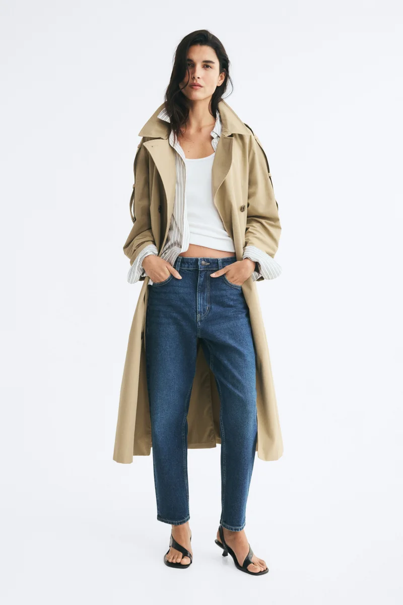 H&M  Slim Mom High Ankle Jeans for Women | Best Price UAE