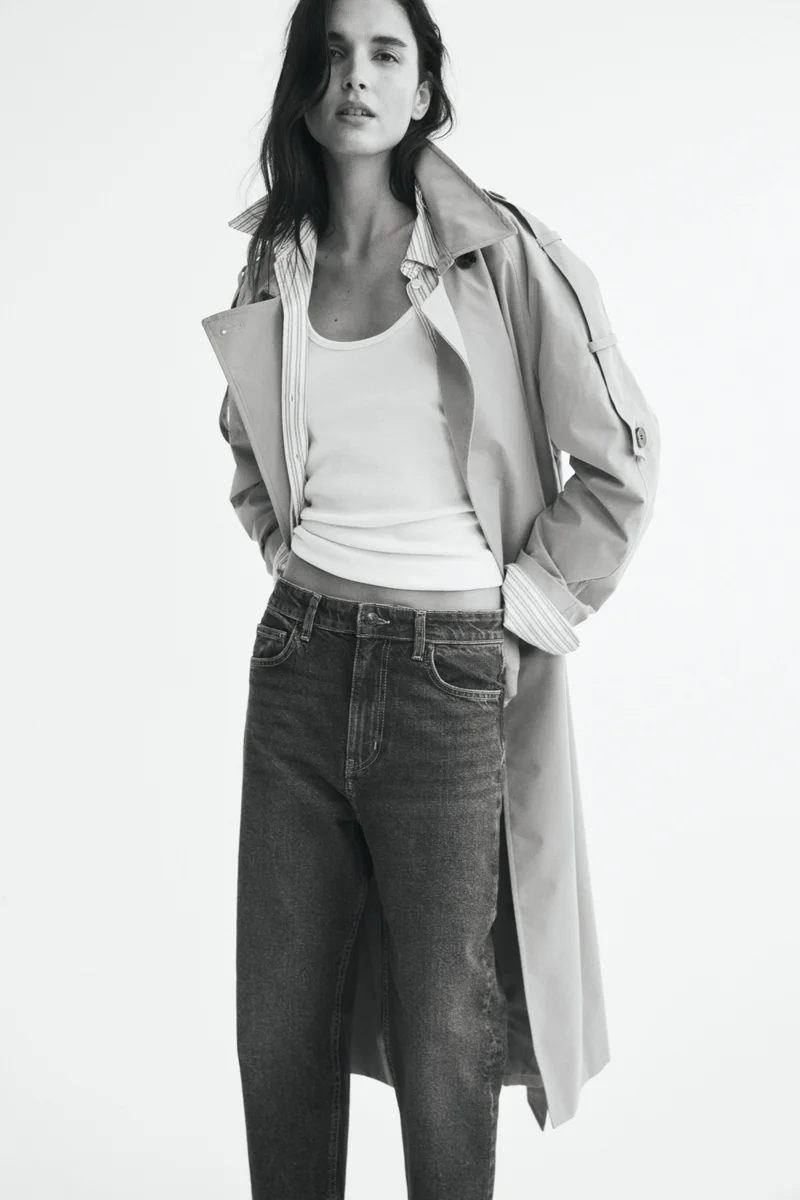 H&M  Slim Mom High Ankle Jeans for Women | Best Price UAE