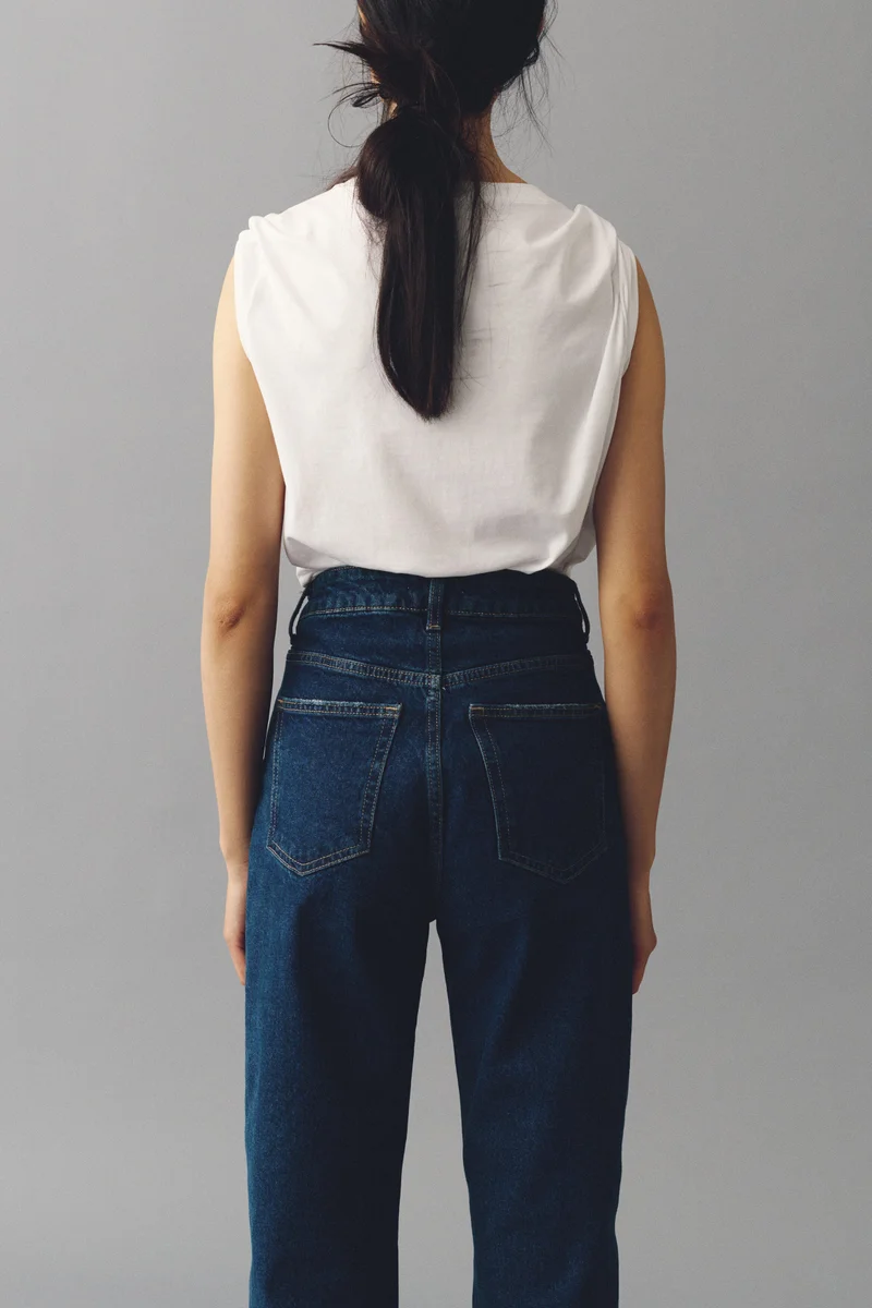 H&M  Slim Mom High Ankle Jeans for Women | Best Price UAE