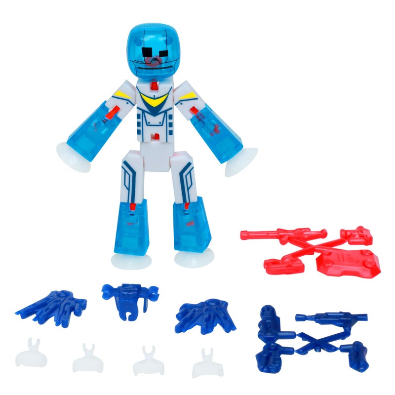 Zing StikBot Zingtannica Action Pack - Collectible Action Figures and Accessories, Includes 1 Stikbot, 1 Set of Accessories, Stop Motion Animation, Ages 4 and Up (Blue (Vangarden)) - Image 1