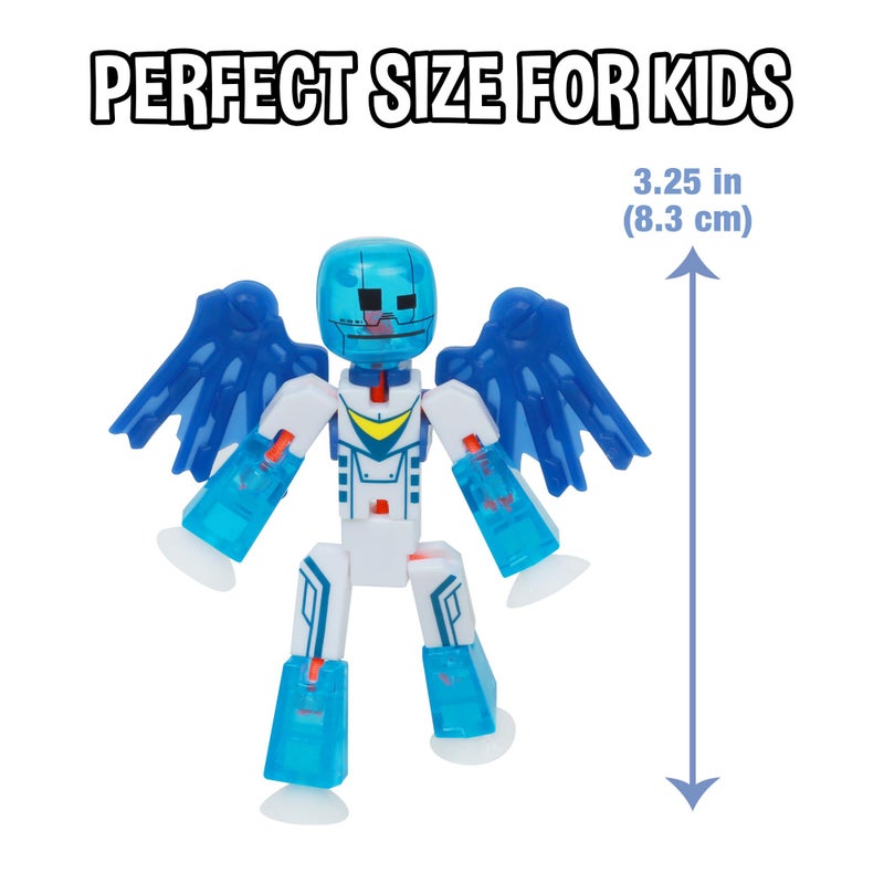 Zing StikBot Zingtannica Action Pack - Collectible Action Figures and Accessories, Includes 1 Stikbot, 1 Set of Accessories, Stop Motion Animation, Ages 4 and Up (Blue (Vangarden)) - Image 3