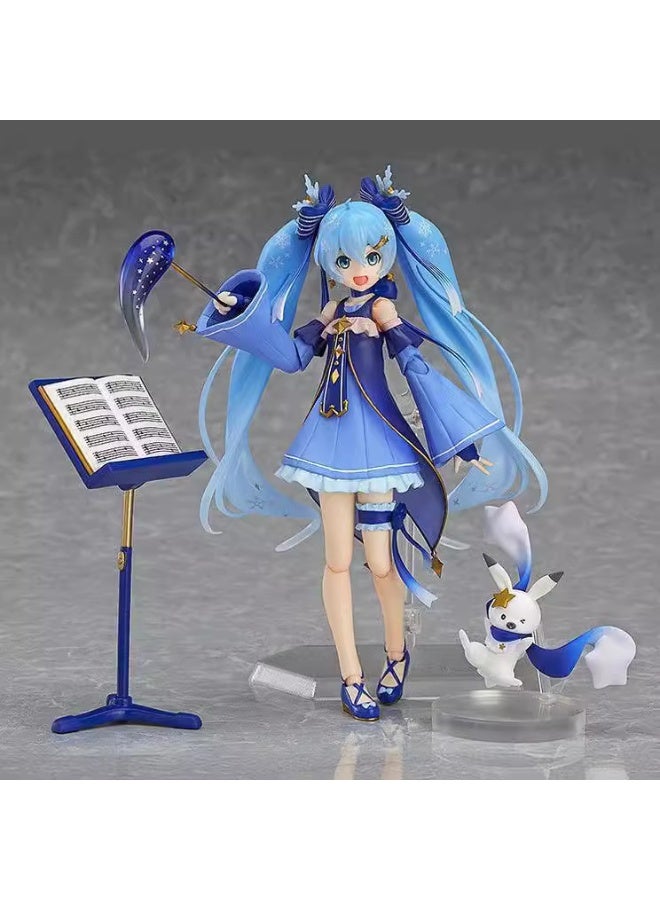general Starry Sky Snow Hatsune Desktop Decoration Movable Doll Model Collection Decorative Toys Gifts for family and friends - Image 1