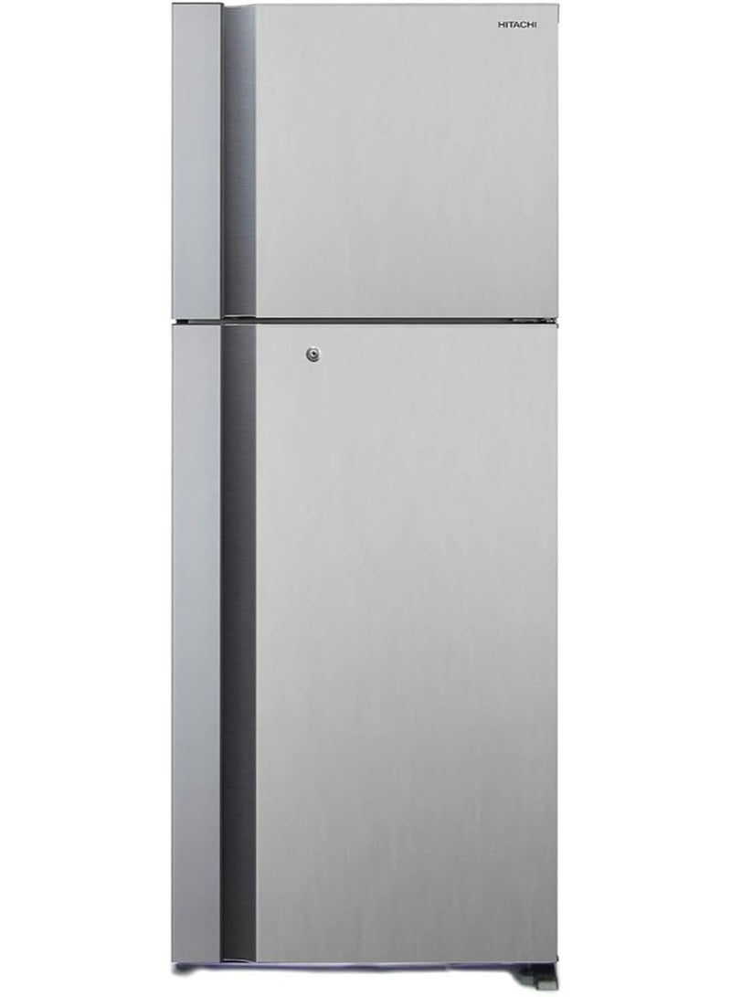 Hitachi Top Mount Refrigerator 655 L Gross / 450 L Net, Double Door, Inverter Compressor, Dual Fan Cooling, Touch Screen Control, Premium Silver - RV655PUK0K4PSV RV655PUK0K4PSV Premium Silver - Image 1
