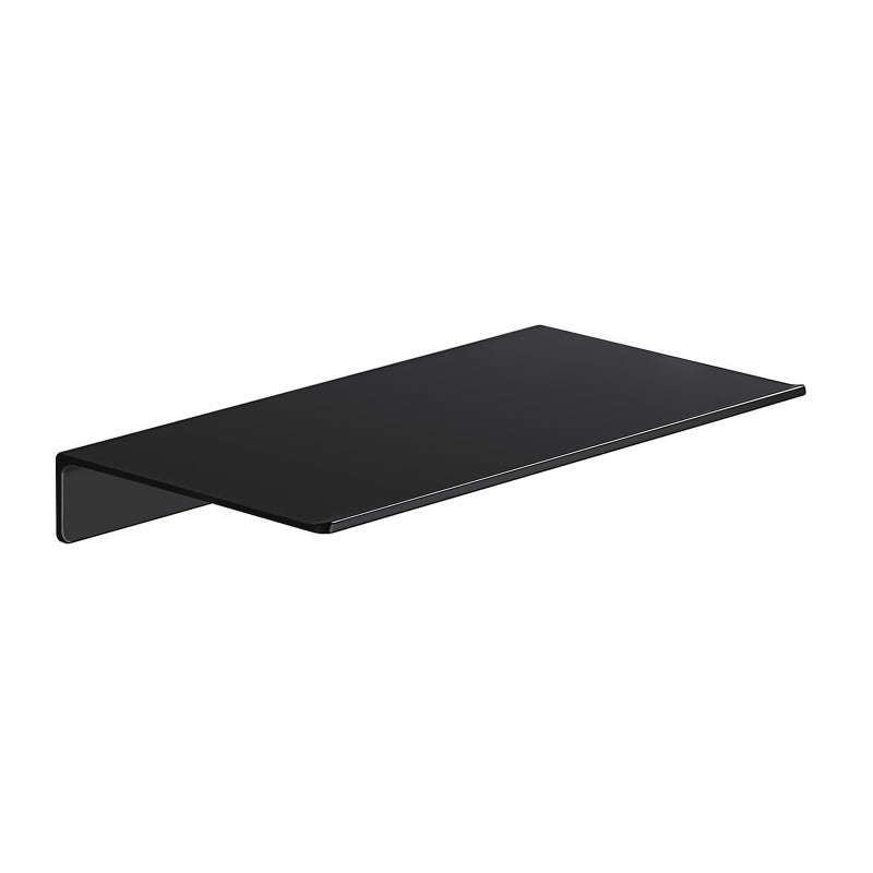 Danpoo Small Floating Shelf for Wall Storage, Mini Display Shelf for Collectibles, Metal Wall Shelf for Bathroom/Living Room/Kitchen/Bedroom(Black, 8") - Image 1