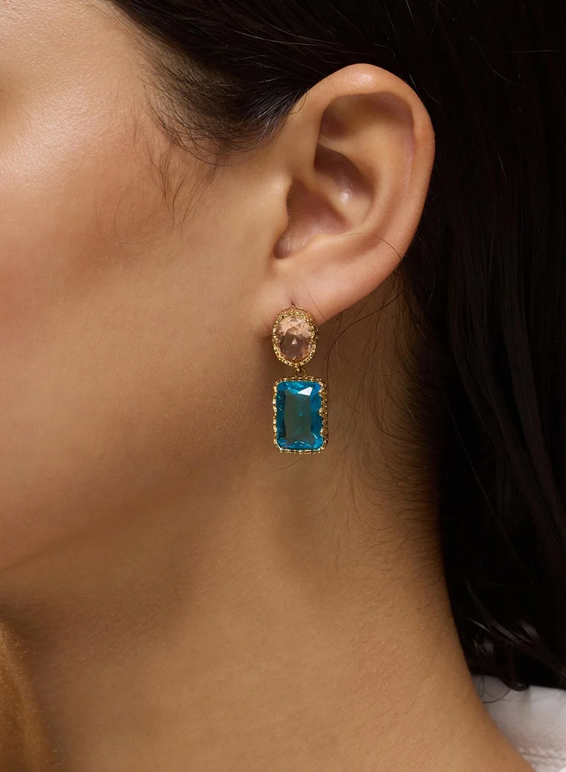 SOHI Square Shaped lanor Artificial Drop Earring Jewellery