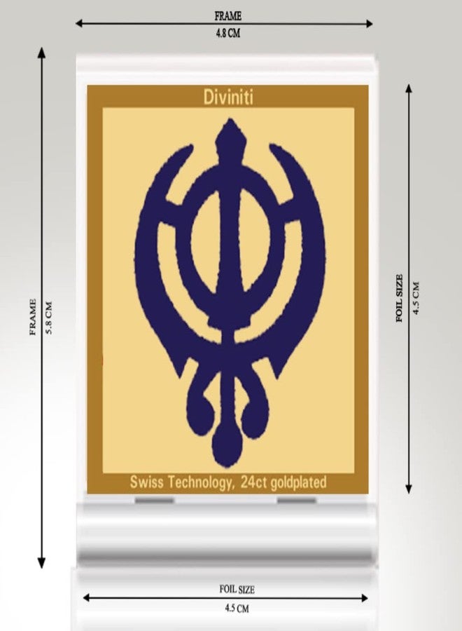 DIVINITI 24K Gold Plated Religious Car Dashboard Frame | Premium God Idol Frame for Car, Home Mandir & Office Table | Spiritual Gift, Decorative Showpiece - Image 2