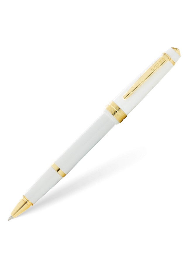 Cross Bailey Light White Resin Ballpoint Pen With Gold Plate Appts (NCRAT074210,Not assigned,Not assigned) - Image 1