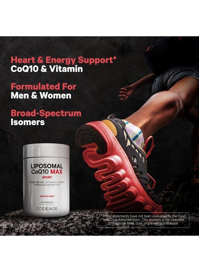 Codeage Liposomal CoQ10 Max Supplement - 250 mg Coenzyme Q10 with Vitamin E Isomers Tocopherols - 2-Month Supply - 1 Capsule Per Serving - Liposomal Delivery - Non-GMO, Gluten-Free - 60 Capsules - Image 4