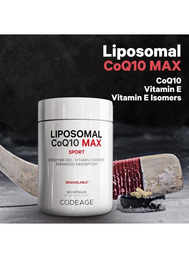 Codeage Liposomal CoQ10 Max Supplement - 250 mg Coenzyme Q10 with Vitamin E Isomers Tocopherols - 2-Month Supply - 1 Capsule Per Serving - Liposomal Delivery - Non-GMO, Gluten-Free - 60 Capsules - Image 5