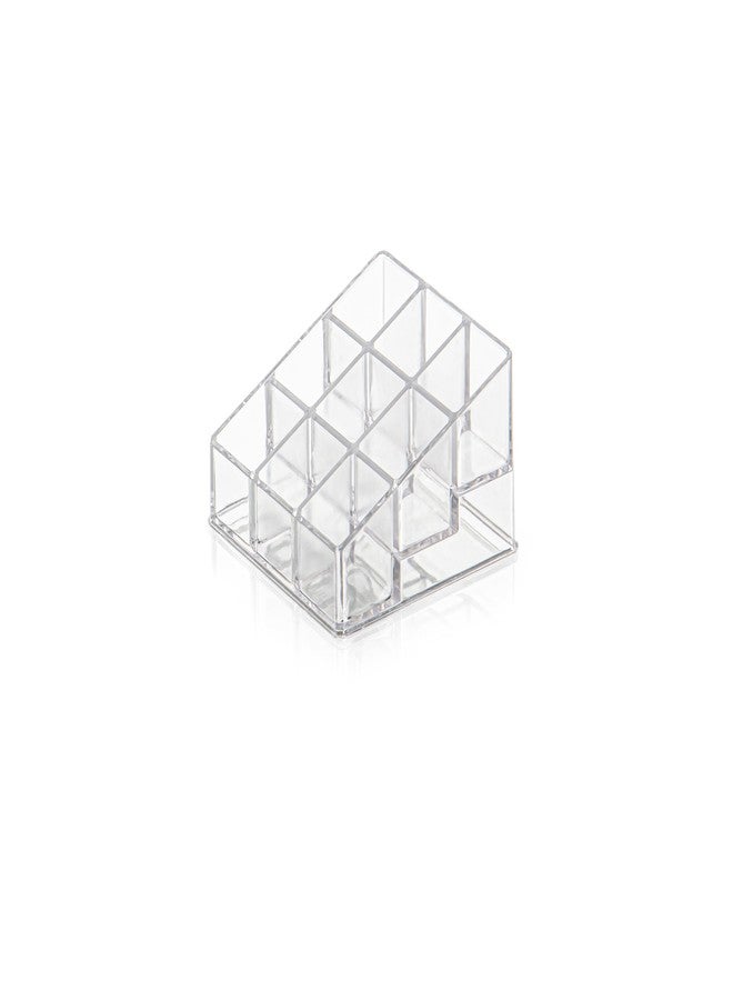 Polyset Lip Luxe & Mac Multipurpose Makeup Organizer Set of 2 | Lipstick & Brush Holder for Countertop | Cosmetic Storage for Vanity, Dressing Table & Bathroom | Durable Plastic 9 & 8 Grid - Natural - Image 4