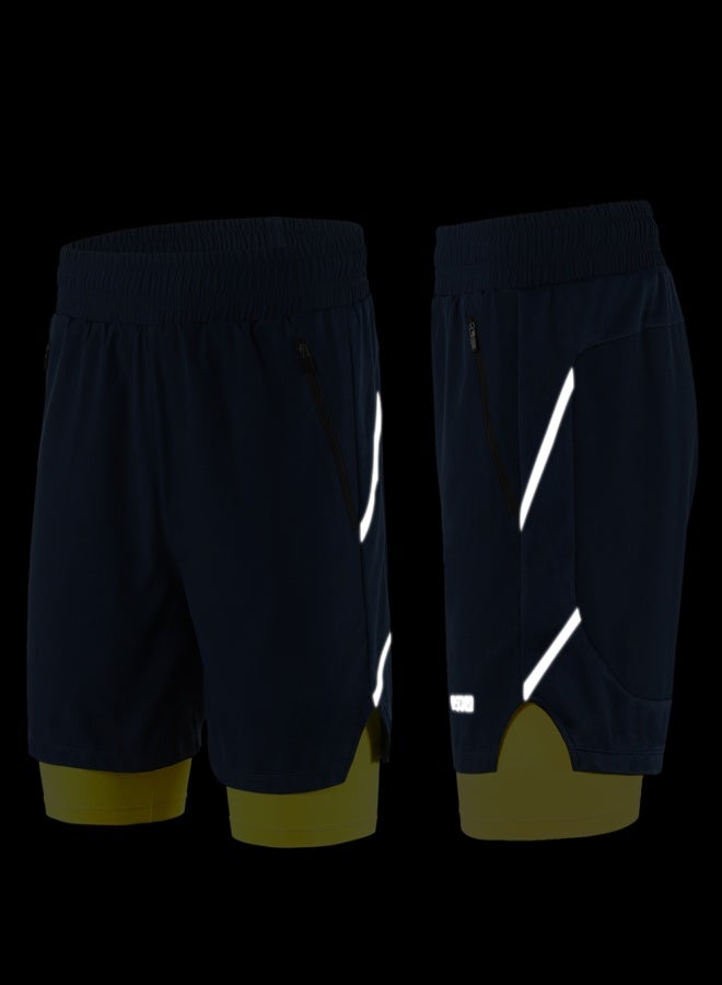 ARSUXEO Men 2 in 1 Running Shorts Quick Drying Breathable Active Training Exercise Jogging Marathon Cycling Shorts - Image 4