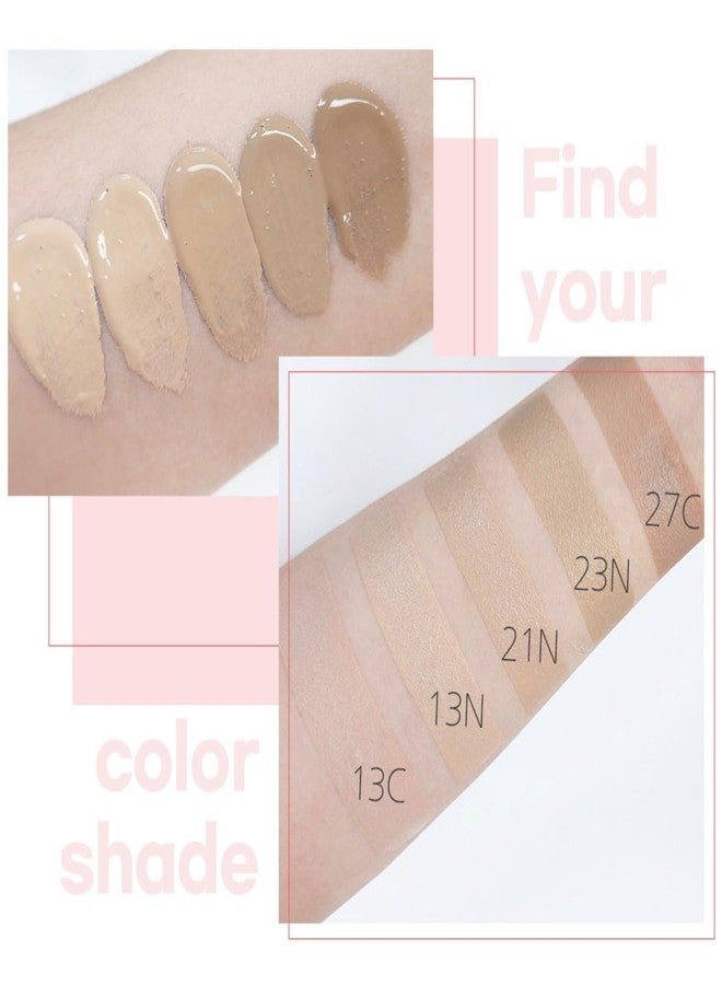 ENOUGH COLLAGEN 3X Moisture Foundation SPF 15, Korean Makeup Full Coverage Tinted Moisturizer, Skin Care Face Sunscreen for Women (#21N Clear Beige, 3.38 fl oz / 100ml) - Image 4