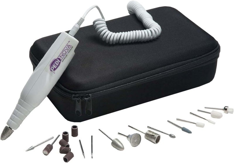 Medicool Pedi Nova Pro 20,000 RPM Nail File Machine for Manicure and Pedicure with Travel Case and 14 Professional Bits - Image 1