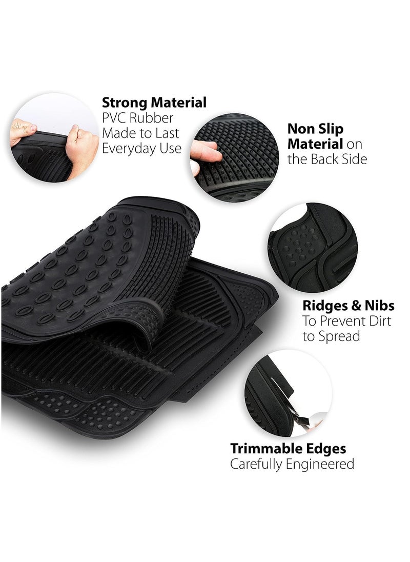 3 PCS Car Mats, Universal Fit Rubber Car Floor mat, Non-Slip Heavy Duty for Cars SUV Truck and VAN, Water Proof, All Weather, Trim to Fit - pzsku/ZCC9C407EA6CC0F6D2C0EZ/45/_/1737539767/9da07d74-69a7-487f-b2c7-96debc953057