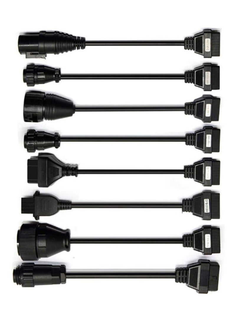 Heavy Duty Truck & Car Cables OBDII Car Auto Cable Trucks Diagnostic Tool Connector Cable 8Pcs Truck Cords Support any diagnostic tool - Image 1