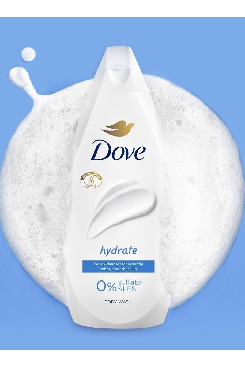 دوف جل استحمام دوف هيدريت للجسم، 3 عبوات 720 مل، جل استحمام مرطب، تنظيف لطيف لبشرة ناعمة - Image 2