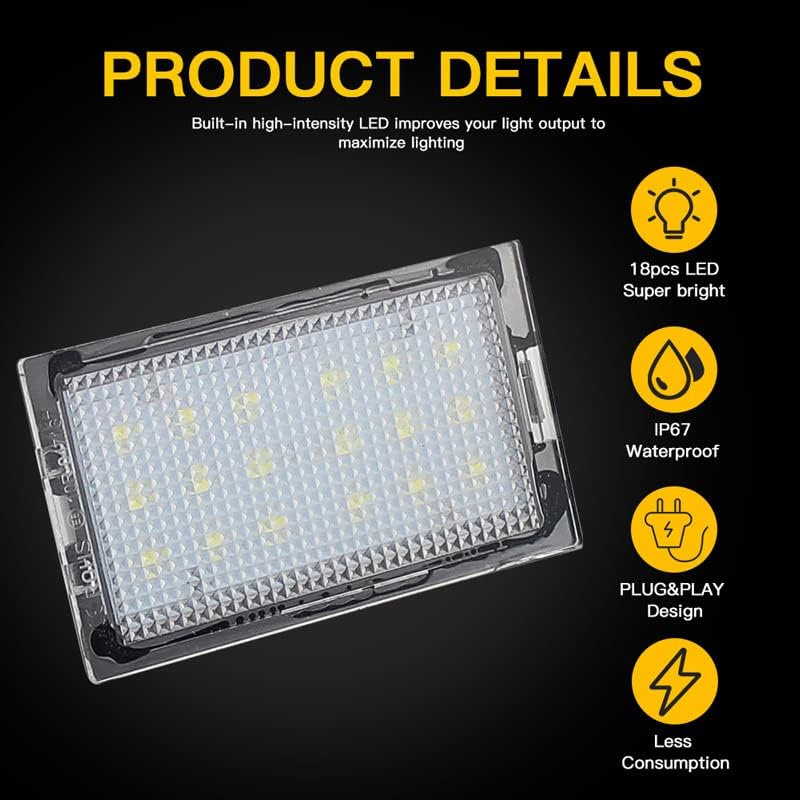 QASULER 2X 18 LED License Plate Lights - Image 4