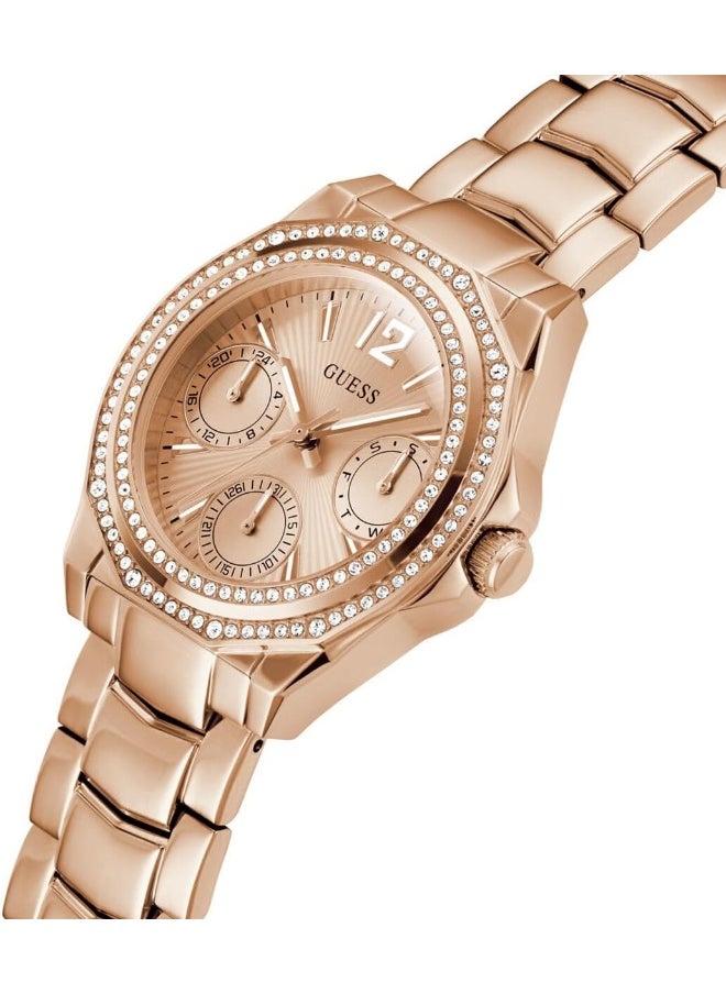GUESS GUESS Women's 36mm Watch - Rose Gold-Tone Bracelet  - Image 4