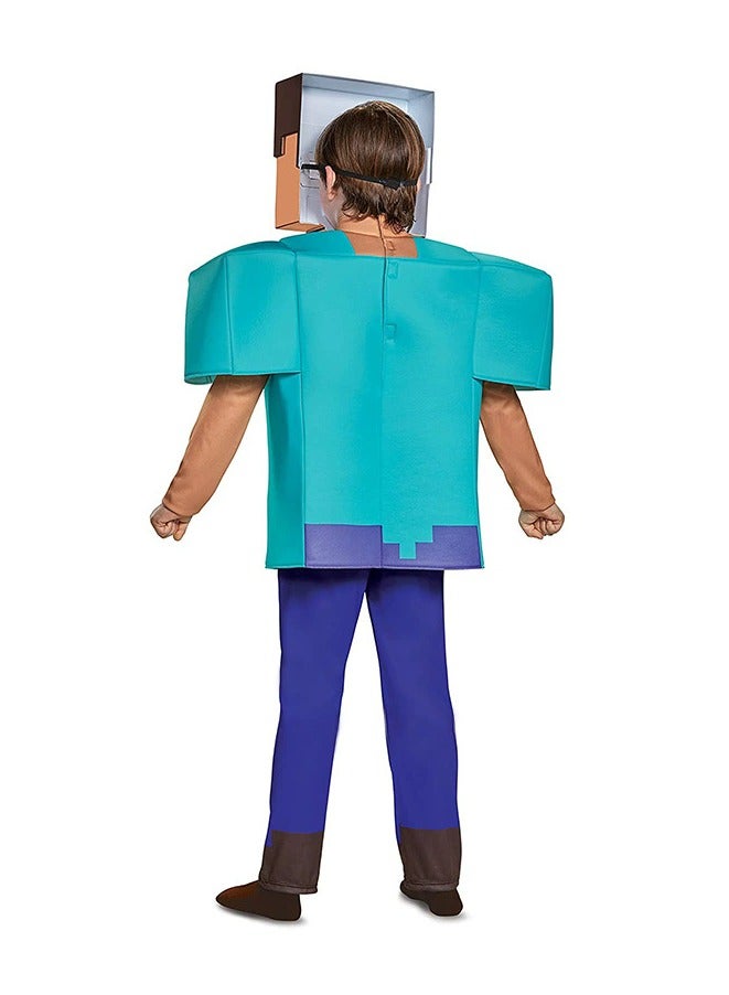 ماين كرافت 3 قطعة مجموعة زي ماينكرافت ستيف ، زي لعبة الفيديو بدلة كوسبلاي زي هالوين للأطفال - Image 4