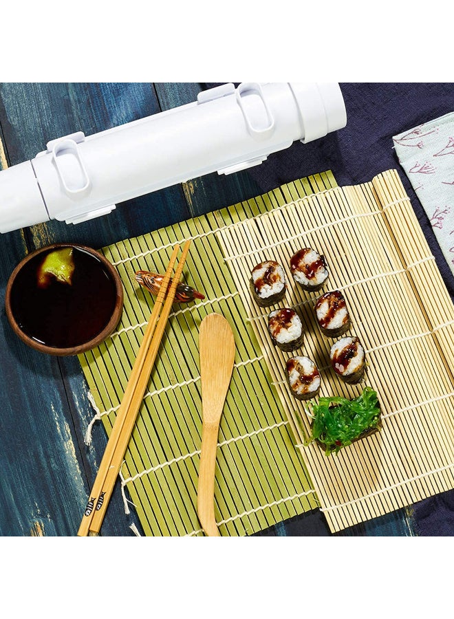 TFiOXL Sushi Making Kit, Set of 16 - Sushi Maker with Knife, Bamboo Mats, Rice Bazooka, Chopsticks, Holder, Dipping Plate, Slicers, Nigiri Maker, Rice Paddles, and Sushi Brush - Image 3