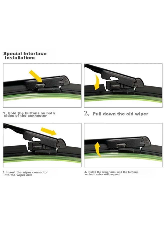 GOODYEAR Goodyear, Geely Boyue Windshield Wipers, For 2018- Pro Models, Original X Boneless, 16 Front Wiper Blades, 24/17  - Image 3