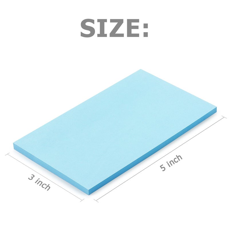 Winner Aura Sticky Notes 3x5 inch Bright Colors Self-Stick Pads 8 Pads/Pack 50 Sheets/Pad Total 400 Sheets - Image 2