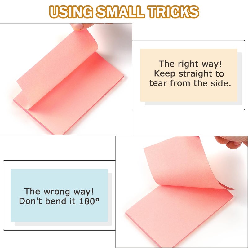Winner Aura Sticky Notes 3x5 inch Bright Colors Self-Stick Pads 8 Pads/Pack 50 Sheets/Pad Total 400 Sheets - Image 5