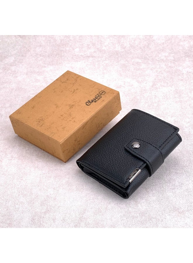 كلاسيك ميلانو محفظة كلاسيك ميلانو بحماية RFID للرجال والنساء - حامل بطاقات أوتوماتيكي بتصميم بوب أب - محفظة بطاقات آمنة ومدمجة للرجال - محفظة أنيقة للرجال والنساء  - Image 1