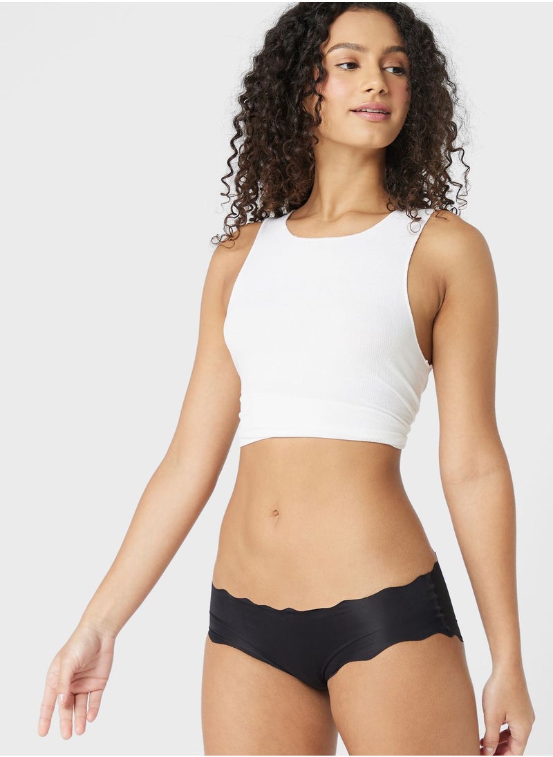 Ginger - 3 Pack Scallop Hem Hipster Brief - Image 1