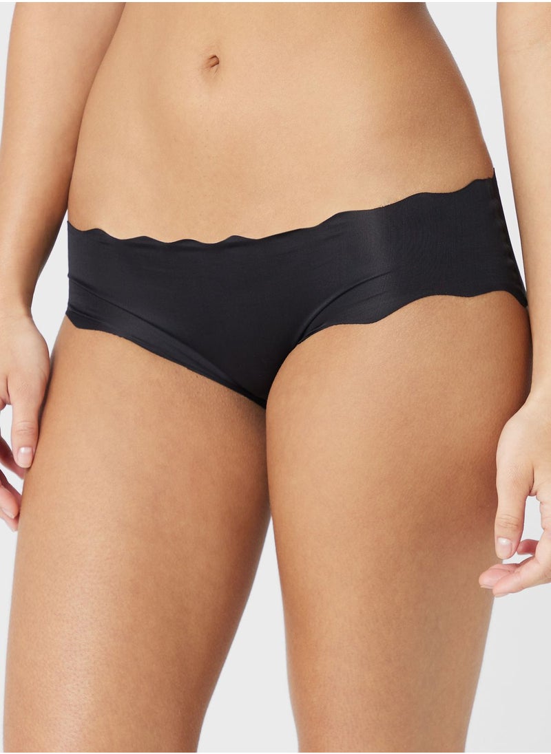 Ginger - 3 Pack Scallop Hem Hipster Brief - Image 1