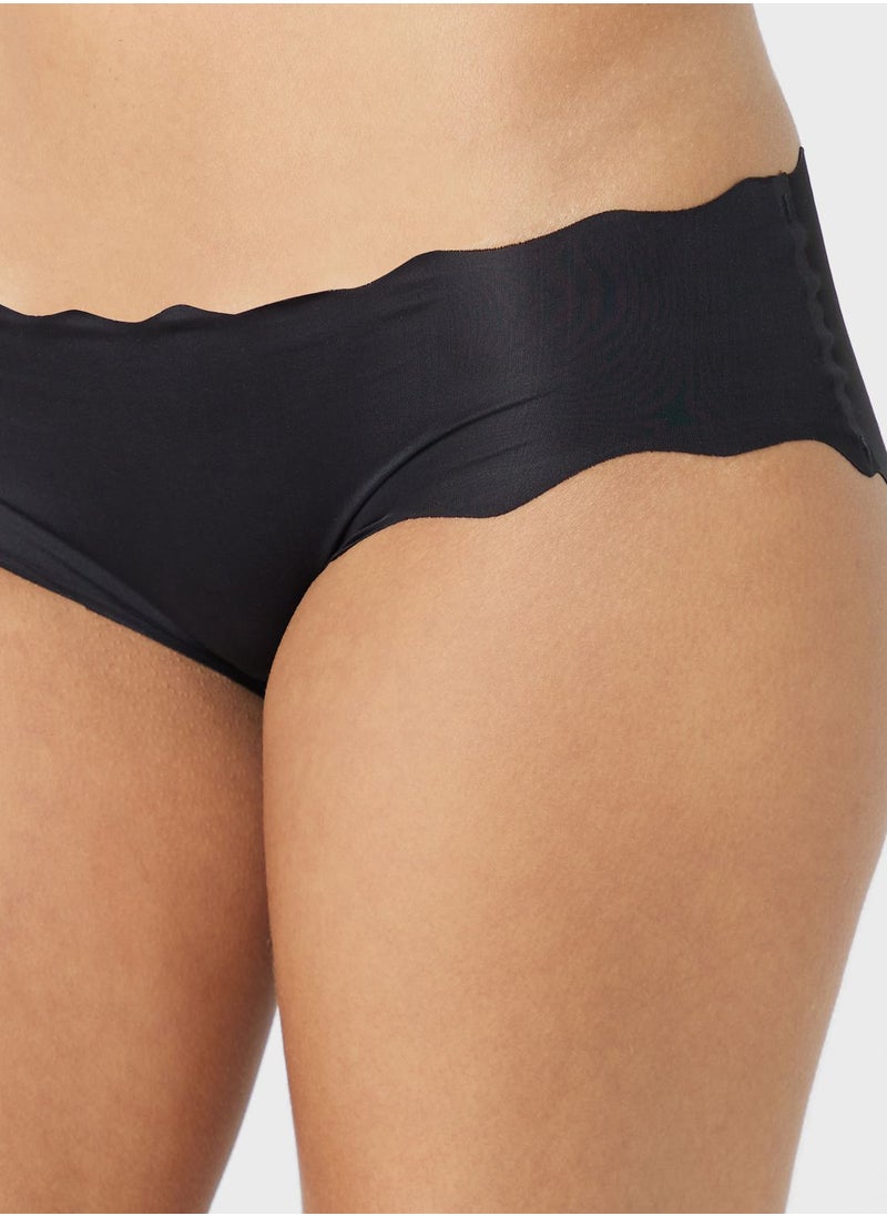 Ginger - 3 Pack Scallop Hem Hipster Brief - Image 1