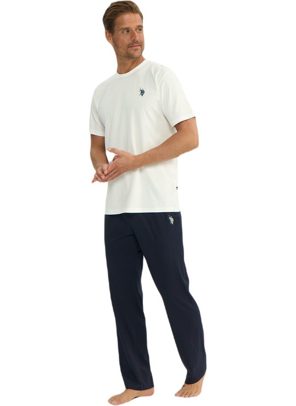 U.S. Polo Assn. - Men's Ecru Round Neck Pajama Set  - Image 2