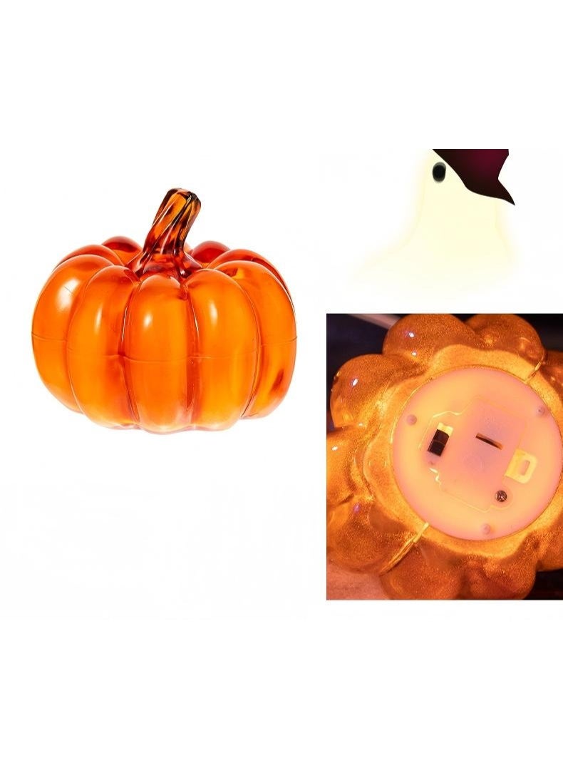 Halloween decorations include LED glowing pumpkin lamps, which are Halloween decorative ornaments equipped with three button batteries. - Image 3
