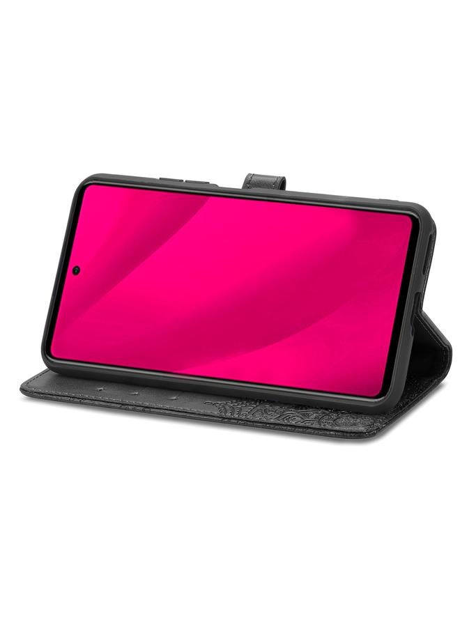 زبون جراب لهاتف Infinix Smart 9 مصنوع من الجلد المنقوش بزهرة ماندالا - Image 4