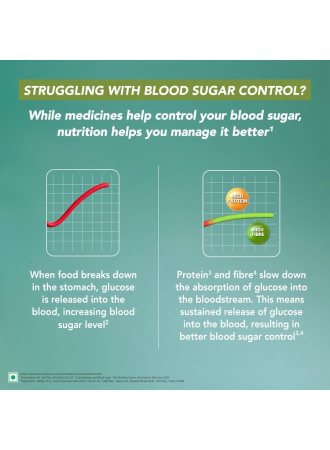 Protinex Diabetes Care (Creamy Vanilla Flavor, 400gm, Jar) Scientifically Designed Formula to help support Blood Sugar Control and Reduction in Cholesterol, 1 count, 16 servings - Image 5