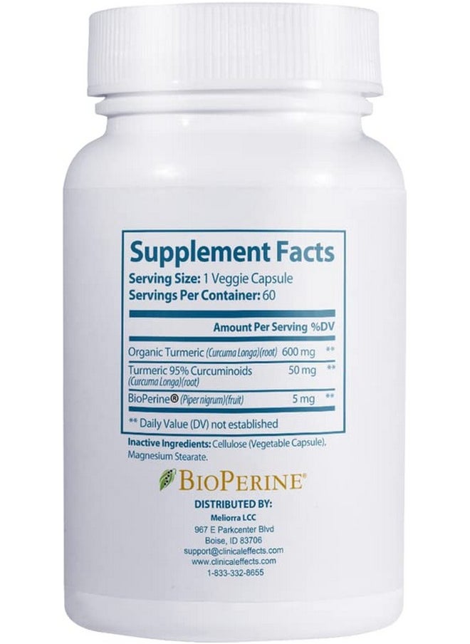 Clinical Effects Tc Relief Turmeric Curcumin With Bioperine Black Pepper Joint Supplement And Immunity Support 60 Capsules  - Image 3
